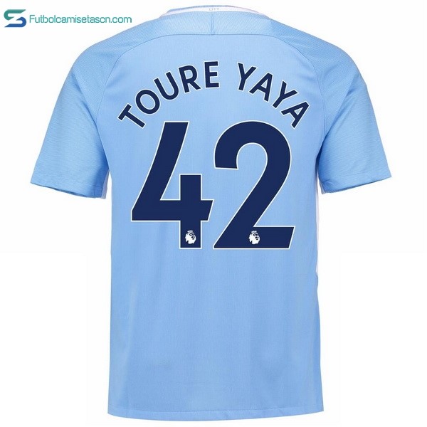 Camiseta Manchester City 1ª Toure Yaya 2017/18